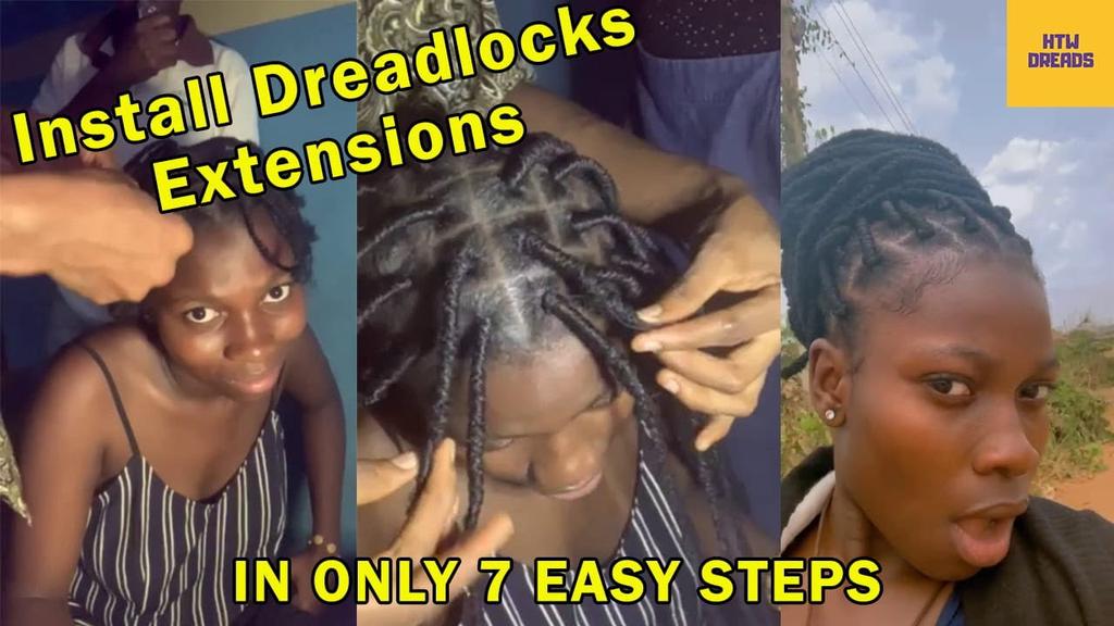 'Video thumbnail for How to choose and install dreadlocks extensions #HTWDreads #dreadlocks #hair #tuto #extensions #hair'