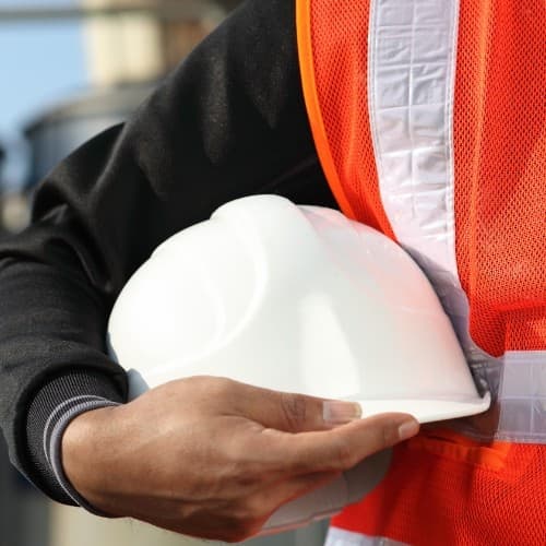 construction worker with dreadlocks