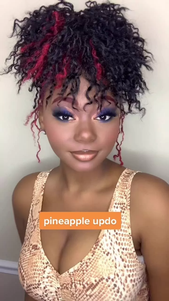 pineapple updo - 2022 sisterlocks style