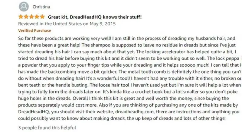 review : waxless dread kit for dreadlocks by dreadheadhq
