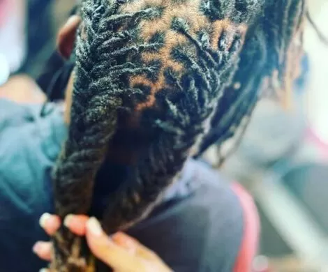 fishbone locs is a protective style that can be done with any hair type.
