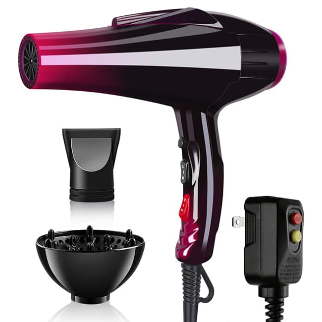 mannice professional hair dryer powerful 3500 watt, the airflow is good for your locs