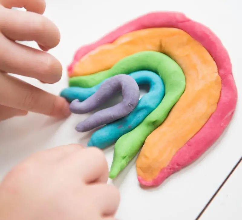 here's the process to get the soft play dough out of hair.