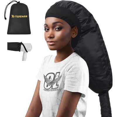 tepenar bonnet séchoir à cheveux : capuche extra large réglable et douce pour cheveux bouclés et naturels - séchage rapi