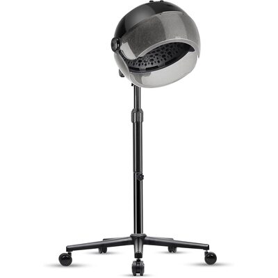 hooded hair dryer, standing hair dryer on wheels, sit under dryer with 3 temperature settings, for salon, spa or at home