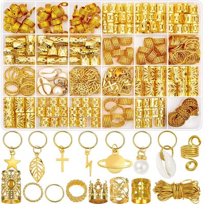 welke sieraden en ringen voor mijn dreads? de 5 beste sets in 2026 - htwdreads - how to grow healthy dreadlocks lucomb 259 pieces braiding hair accessories for braids and dreadlocks, metal and gold, cuff clips and braid rings for wo