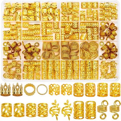 what jewelry and rings to wear in your dreadlocks? 5 best sets in 2026 - htwdreads - how to grow healthy dreadlocks lucomb 220 pcs gold hair jewelry for braids, loc jewelry for hair dreadlock, metal gold braids rings cuffs clips