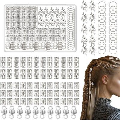 welke sieraden en ringen voor mijn dreads? de 5 beste sets in 2026 - htwdreads - how to grow healthy dreadlocks 100 pieces dreadlocks jewelry wikinger hair jewelry silver metal hair rings for braiding adjustable cuffs hair beads hai