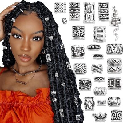 what jewelry and rings to wear in your dreadlocks? 5 best sets in 2026 - htwdreads - how to grow healthy dreadlocks naiska 26pcs silver hair beads loc jewelry - dreadlocks accessories, diy braids rings, cuffs and clips for women and men