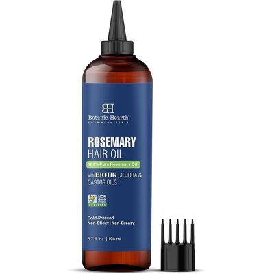 botanic hearth hair oil rosemary biotin castor jojoba — multi-oil blend for dreadlocks